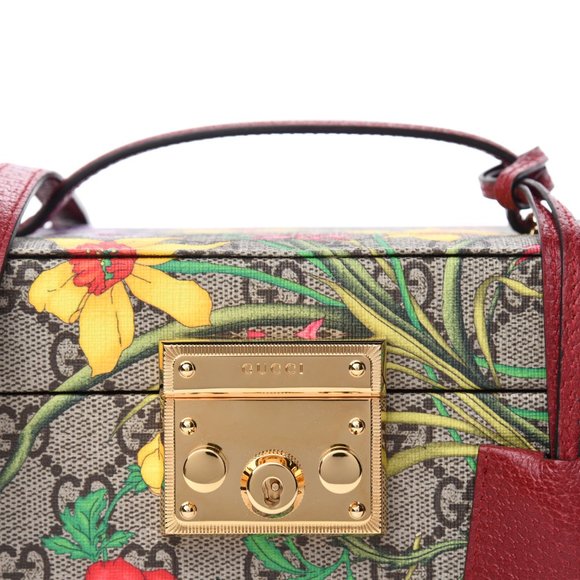 HOST PICK 🎁🎉Gucci GG Supreme Flora Padlock Jewelry Case Bag NEW WITH DUSTBAG - Picture 9 of 12